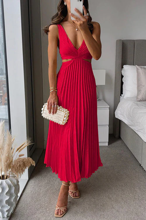 SERAP - PLISSIERTES KLEID MIT SEITLICHEN AUSSCHNITTEN - Image 10
