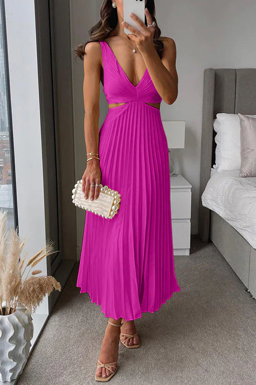 SERAP - PLISSIERTES KLEID MIT SEITLICHEN AUSSCHNITTEN - Image 6