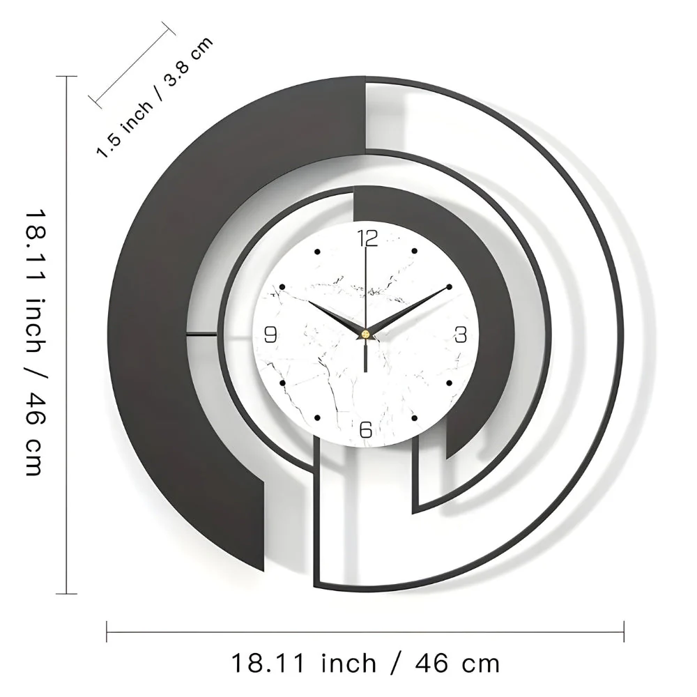 SerenityTick – Leises geometrisches Wanduhr mit ruhigem Lauf für friedliche Räume - Image 9