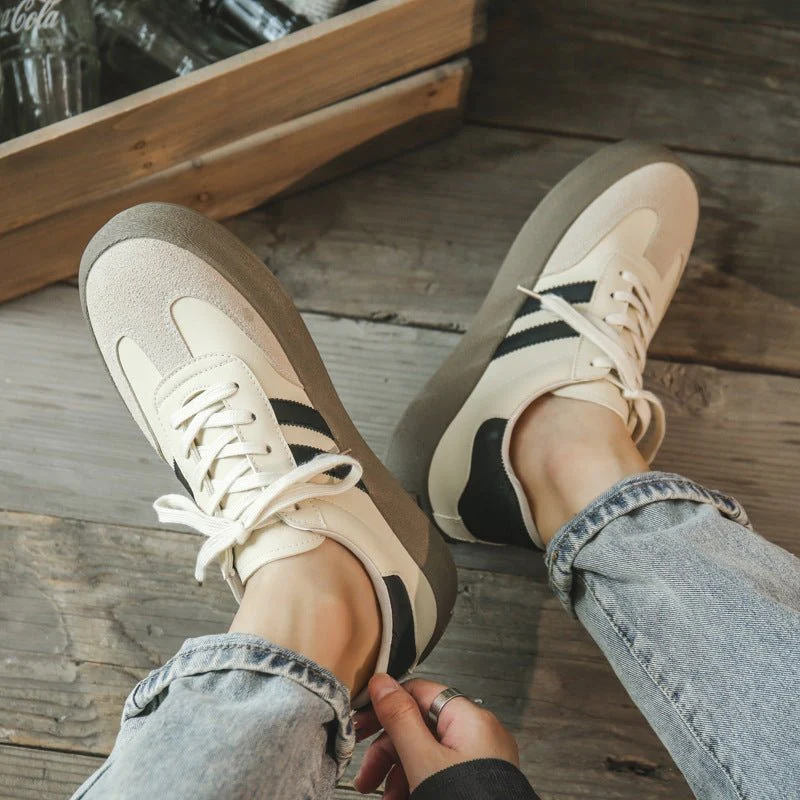 Serina Retro Gestreifte Sneakers - Image 2
