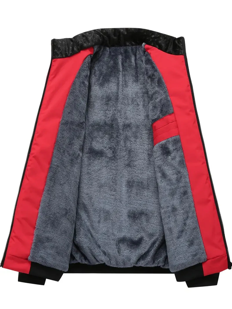 Sert – modische herrenjacke mit stehkragen – dicker und warmer wintermantel mit samtfutter - Image 4