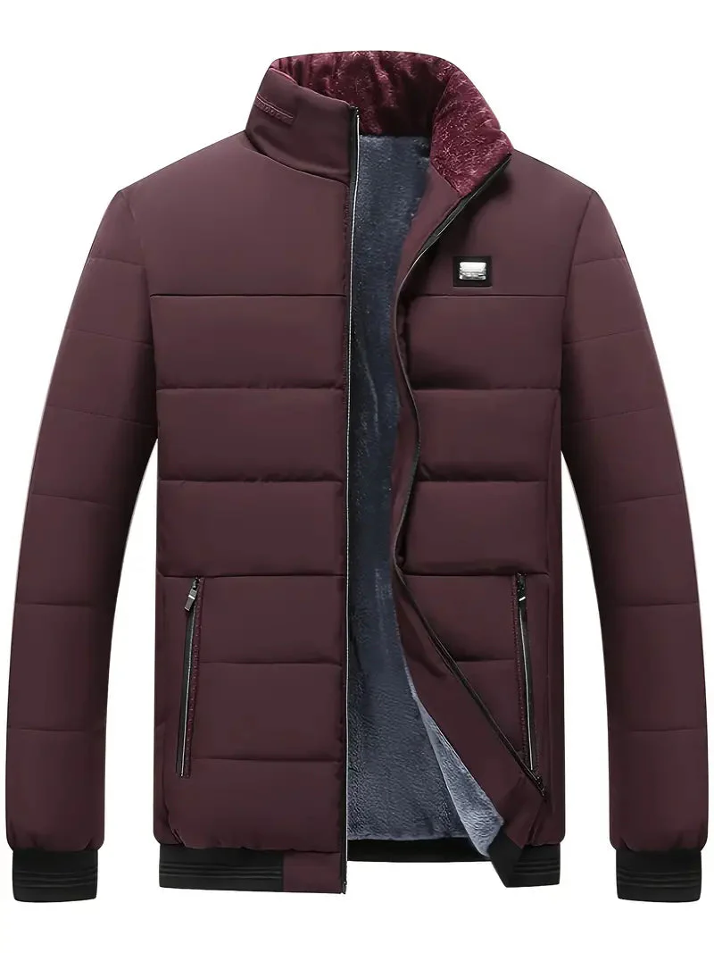 Sert – modische herrenjacke mit stehkragen – dicker und warmer wintermantel mit samtfutter - Image 8