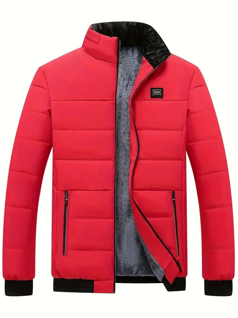 Sert – modische herrenjacke mit stehkragen – dicker und warmer wintermantel mit samtfutter - Image 9
