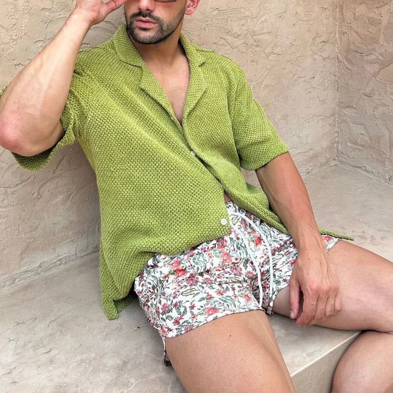 Set aus Hemd mit Knopfleiste und Kordelzug-Shorts - Image 2