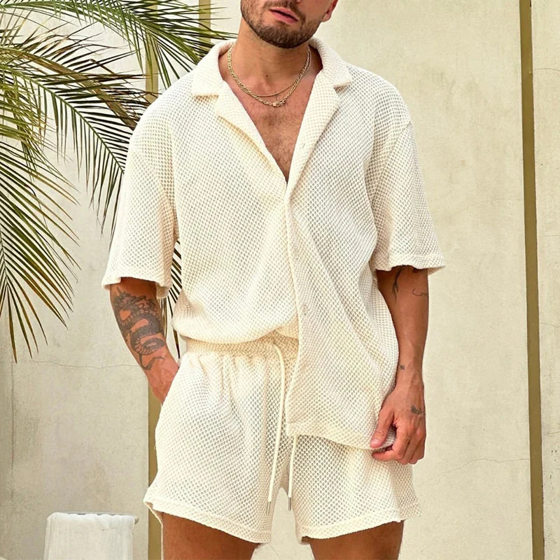 Set aus Hemd mit Knopfleiste und Kordelzug-Shorts - Image 5