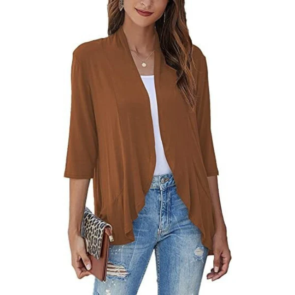SEVDA - LEICHTER CARDIGAN MIT DREIVIERTELÄRMELN - Image 16