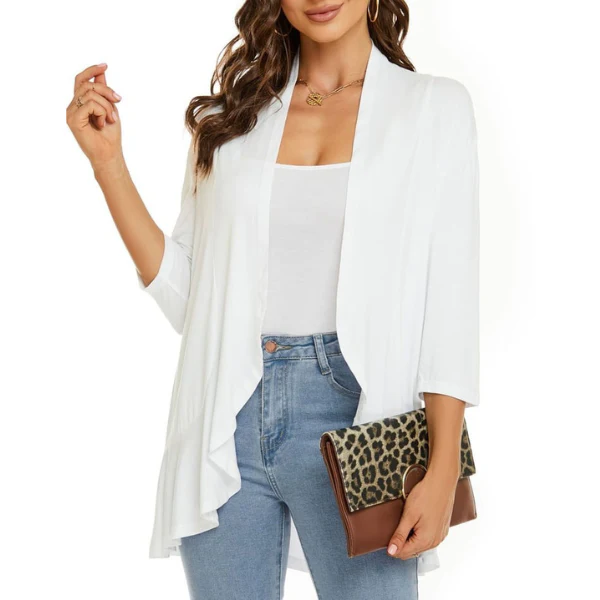 SEVDA - LEICHTER CARDIGAN MIT DREIVIERTELÄRMELN - Image 3