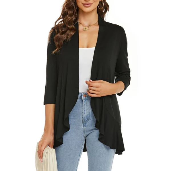 SEVDA - LEICHTER CARDIGAN MIT DREIVIERTELÄRMELN - Image 7
