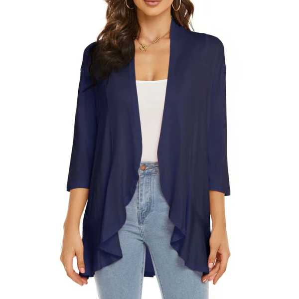 SEVDA - LEICHTER CARDIGAN MIT DREIVIERTELÄRMELN - Image 8