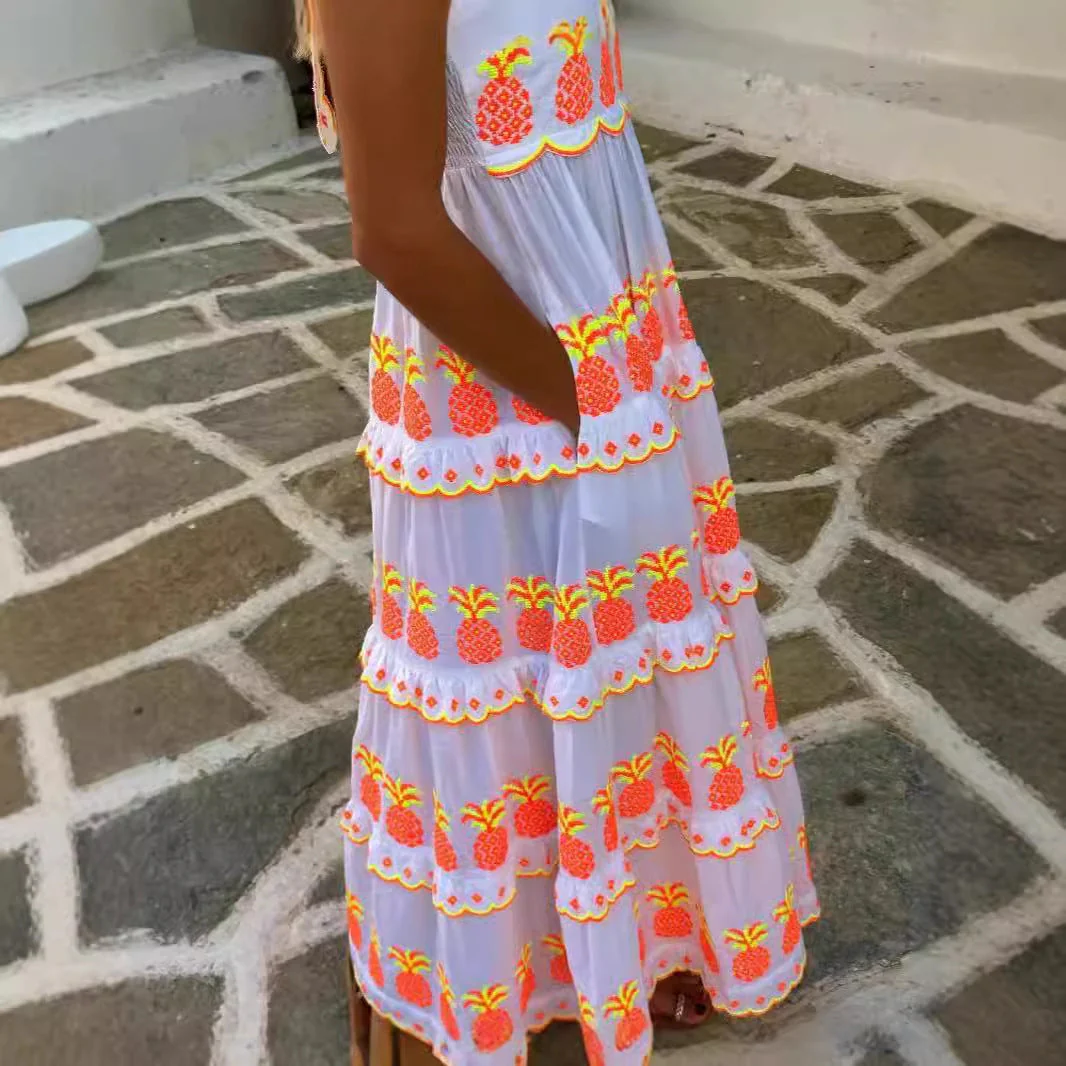 Shaira | Langes besticktes Bohemian Kleid - Image 5