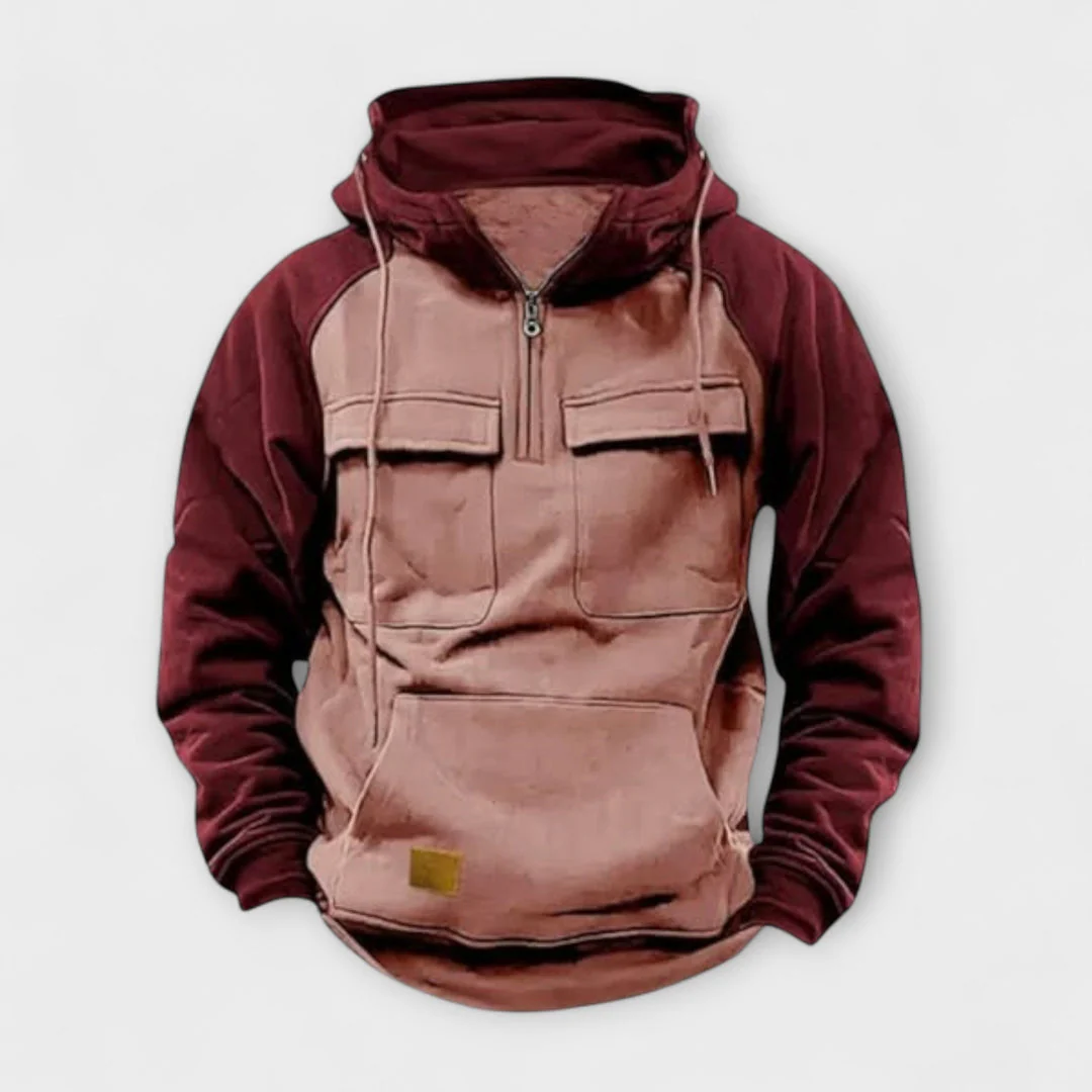 Sheldon – Lässiger Langarm Kapuzenpullover Mit Fronttasche - Image 5