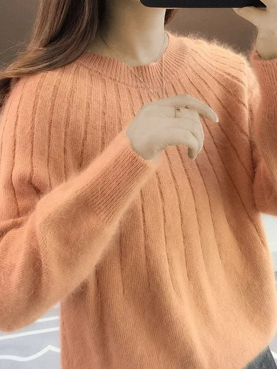 Shereen – Rundhals Pullover Mit Flauschigem Kragen - Image 6