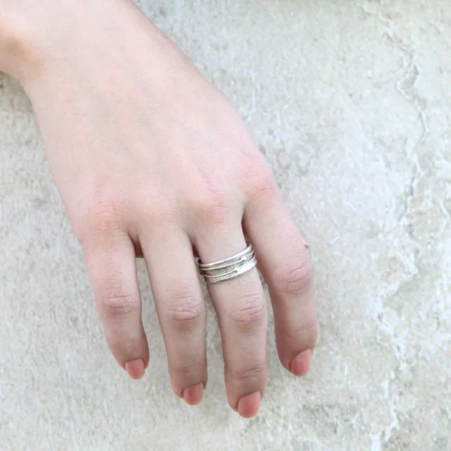 Shine - Vintage Goldschicht Silberring