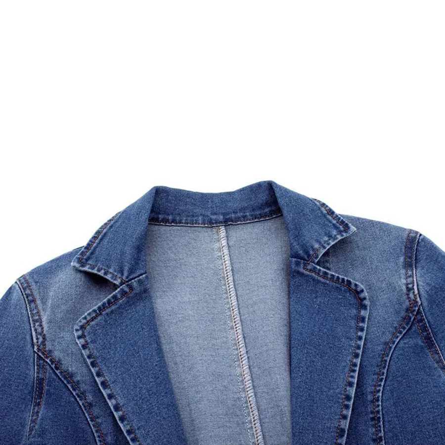 Sidney - schmale jeansjacke mit einem knopf - Image 5
