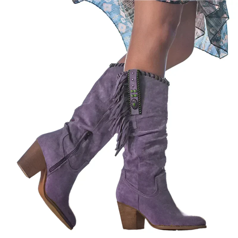 Sierra High Western Stiefel für Frauen – Retro-inspirierte Hohe Cowboystiefel - Image 2