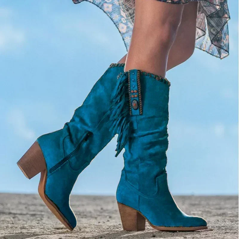 Sierra High Western Stiefel für Frauen – Retro-inspirierte Hohe Cowboystiefel - Image 3