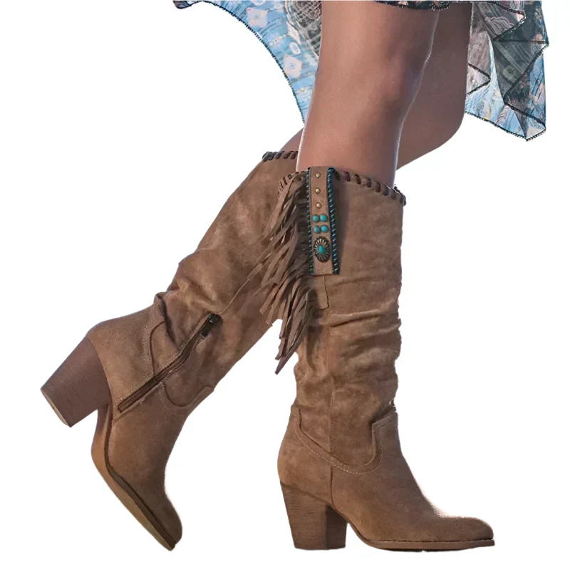 Sierra High Western Stiefel für Frauen – Retro-inspirierte Hohe Cowboystiefel - Image 4