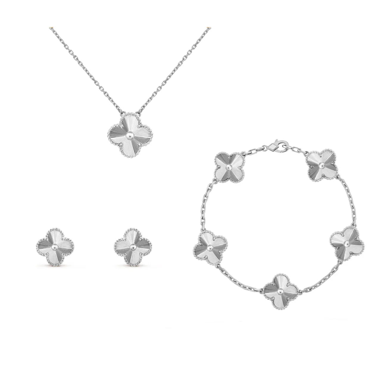 SILBER LUXE | KLEEBLATT SET