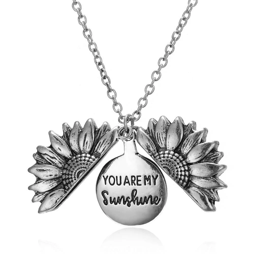 Silberner Sonnenblumen-Anhänger - Image 4