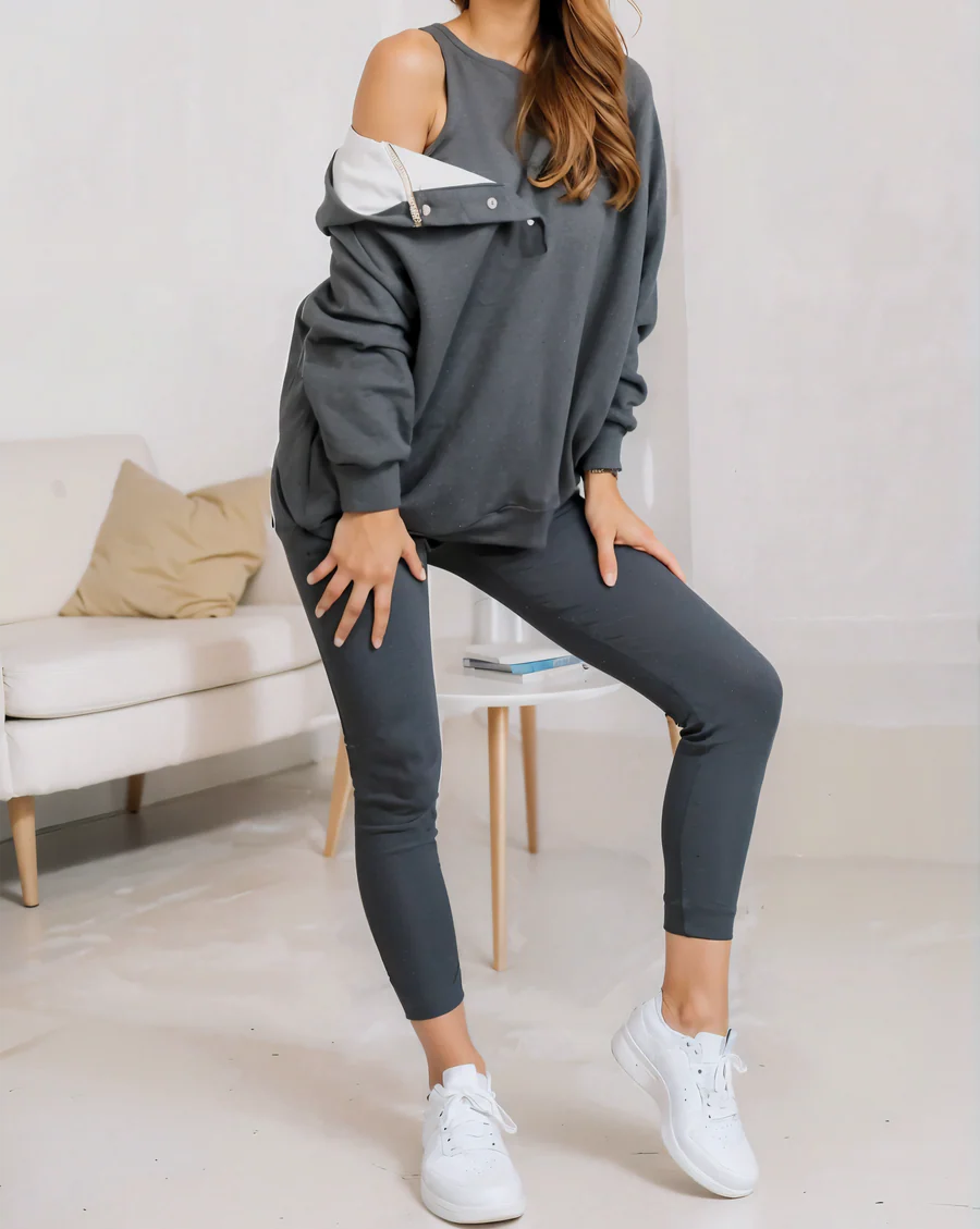 SILKE - SET AUS SWEATSHIRT, LEGGINGS UND OBERTEIL - Image 5