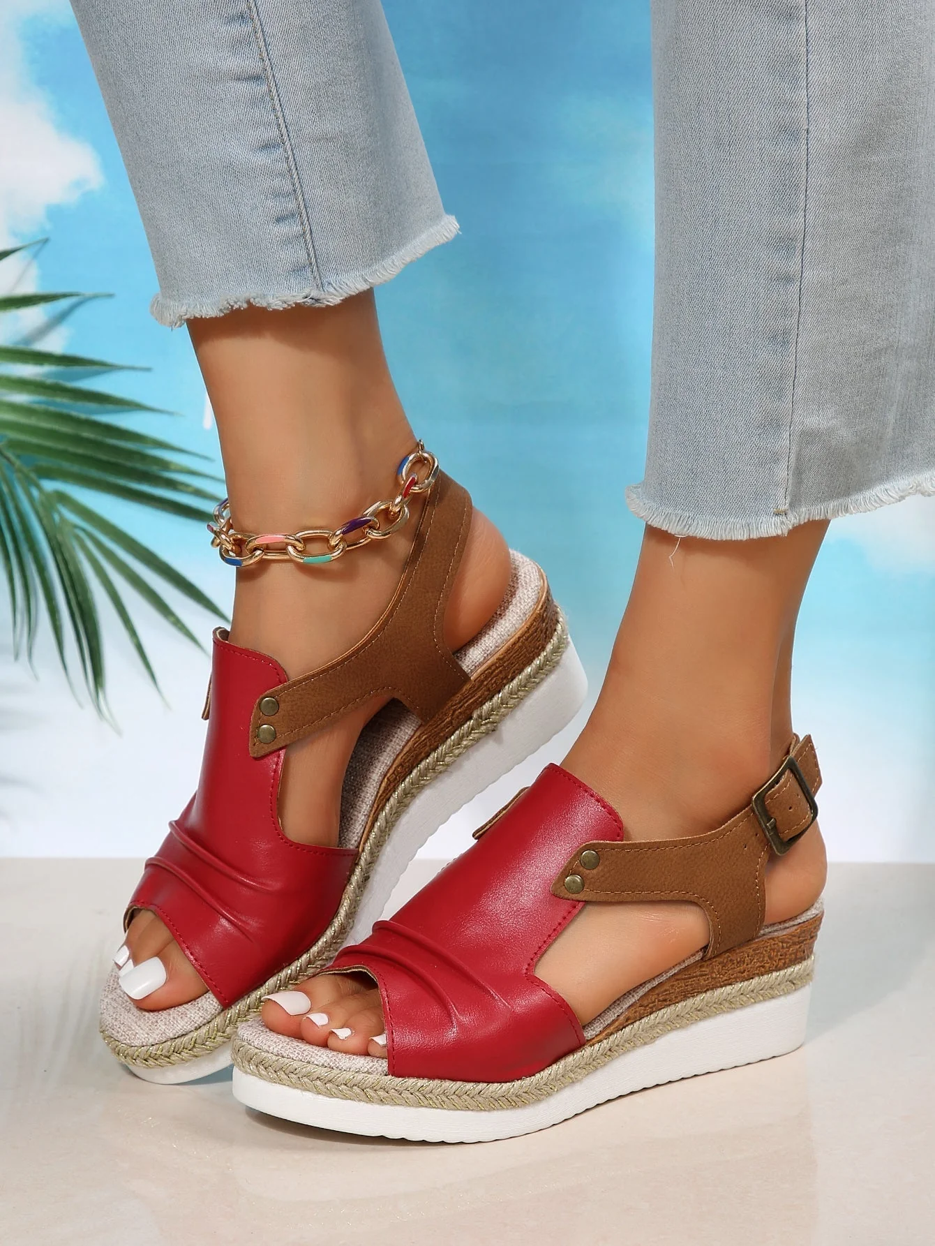 Simone - Komfortable Damen Sandalen mit Keilabsatz - Image 12