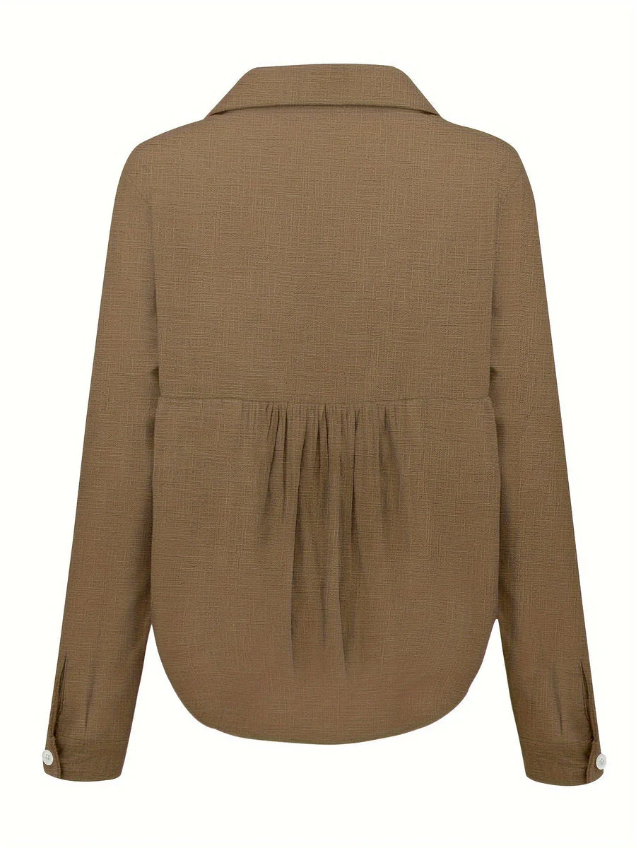 SINA - LOCKERE LEINENBLUSE MIT KNÖPFEN - Image 2