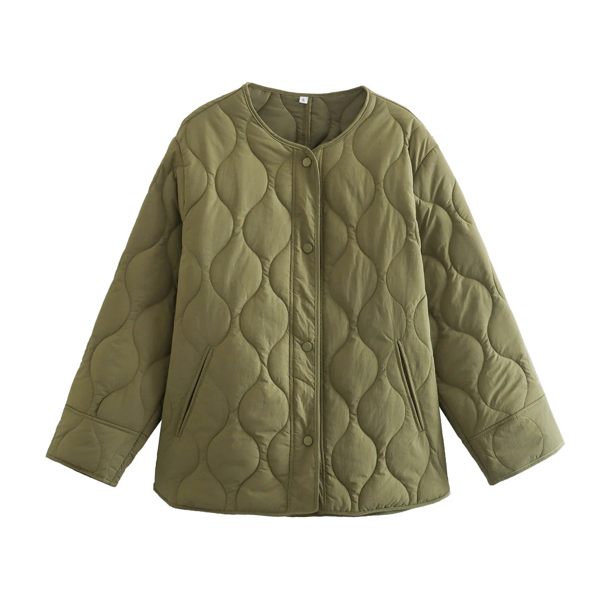 Sivya | Gestepptes Baumwolljacke Mit Rundhalsausschnitt - Image 5