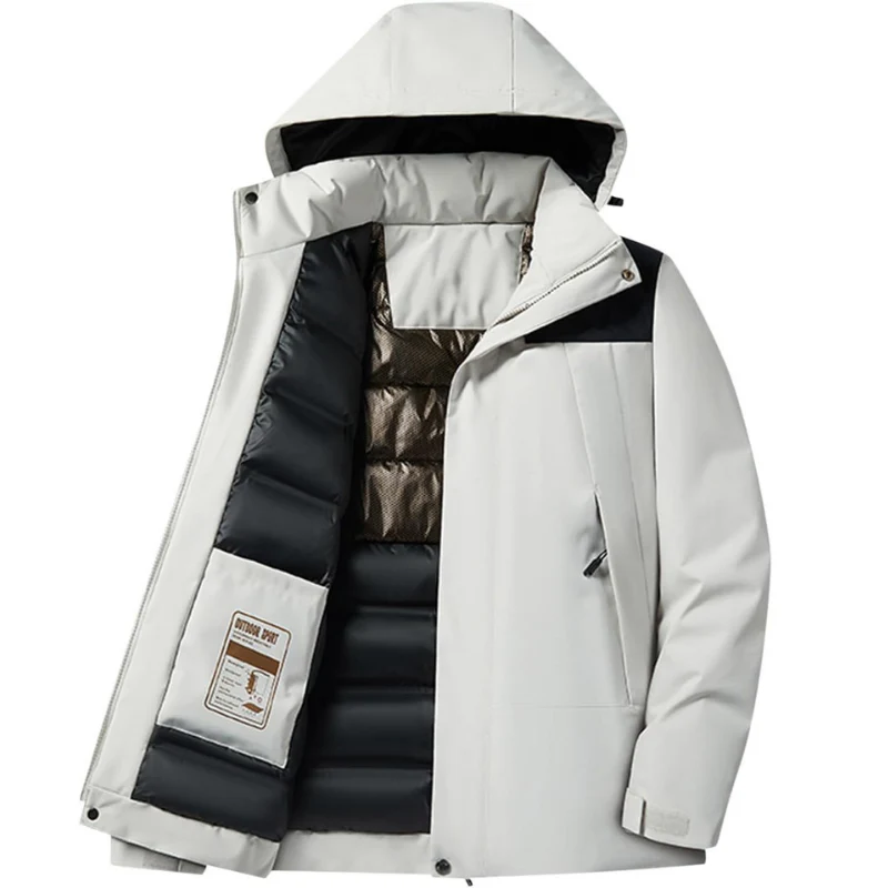 Skijacke mit Kapuze und Taschen | Winterjacke - Image 14