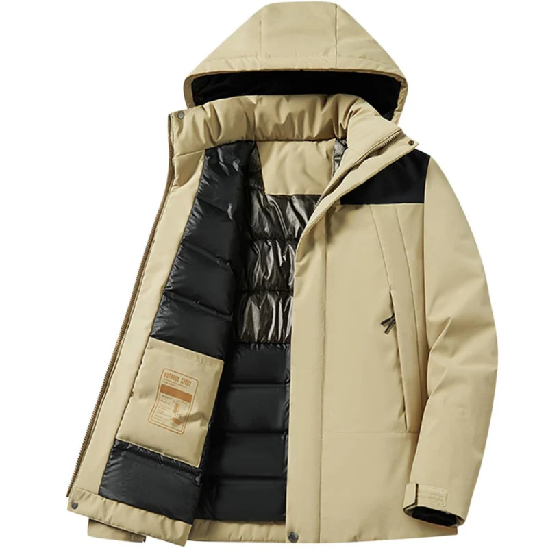 Skijacke mit Kapuze und Taschen | Winterjacke - Image 4