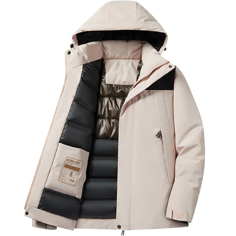 Skijacke mit Kapuze und Taschen | Winterjacke - Image 7