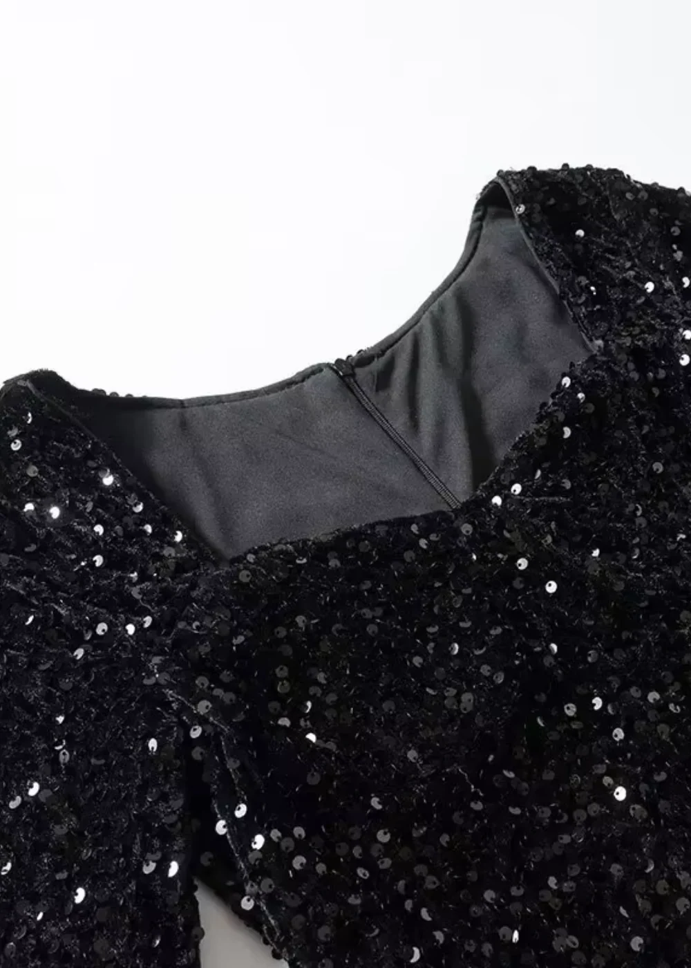 Skylar | Schwarzes Pailletten-Minikleid - Image 6