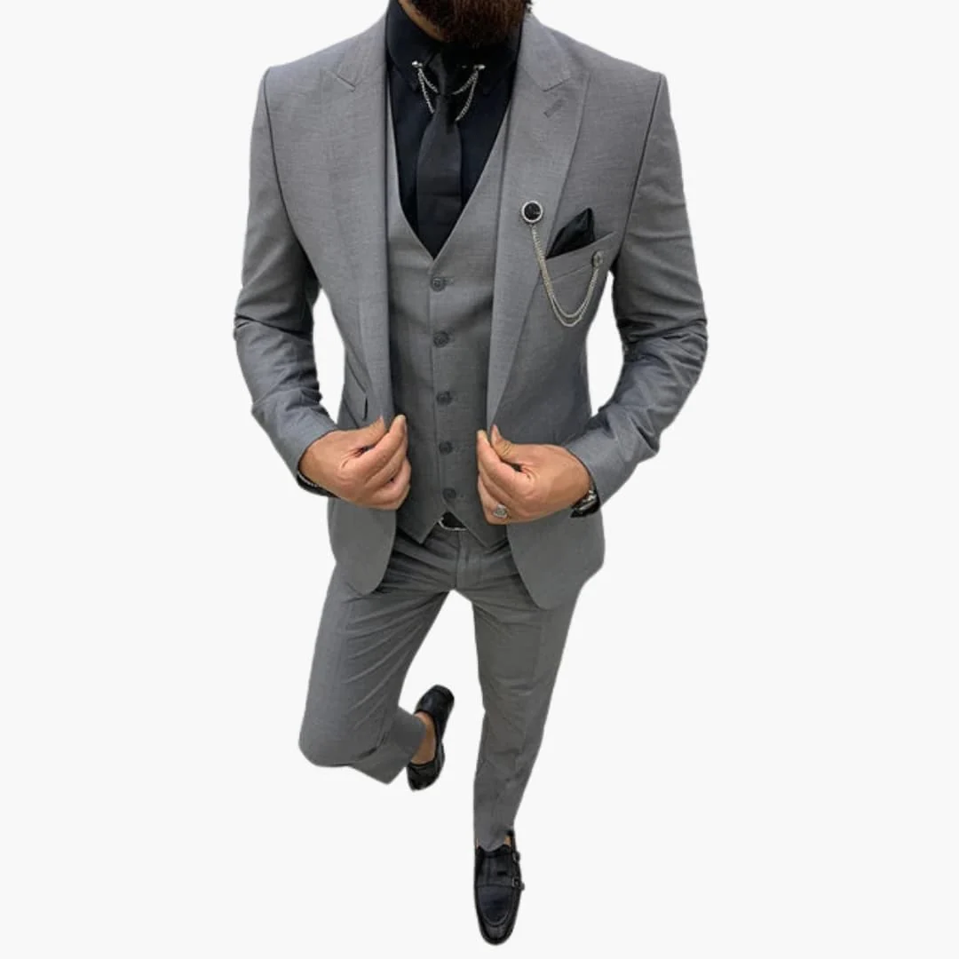 Slim Fit Anzug Set - Herrenanzug 3-teilig für Abendmode - Image 8