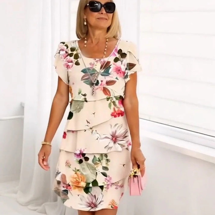 SMILLA - KURZES KLEID MIT BLUMENMUSTER - Image 6