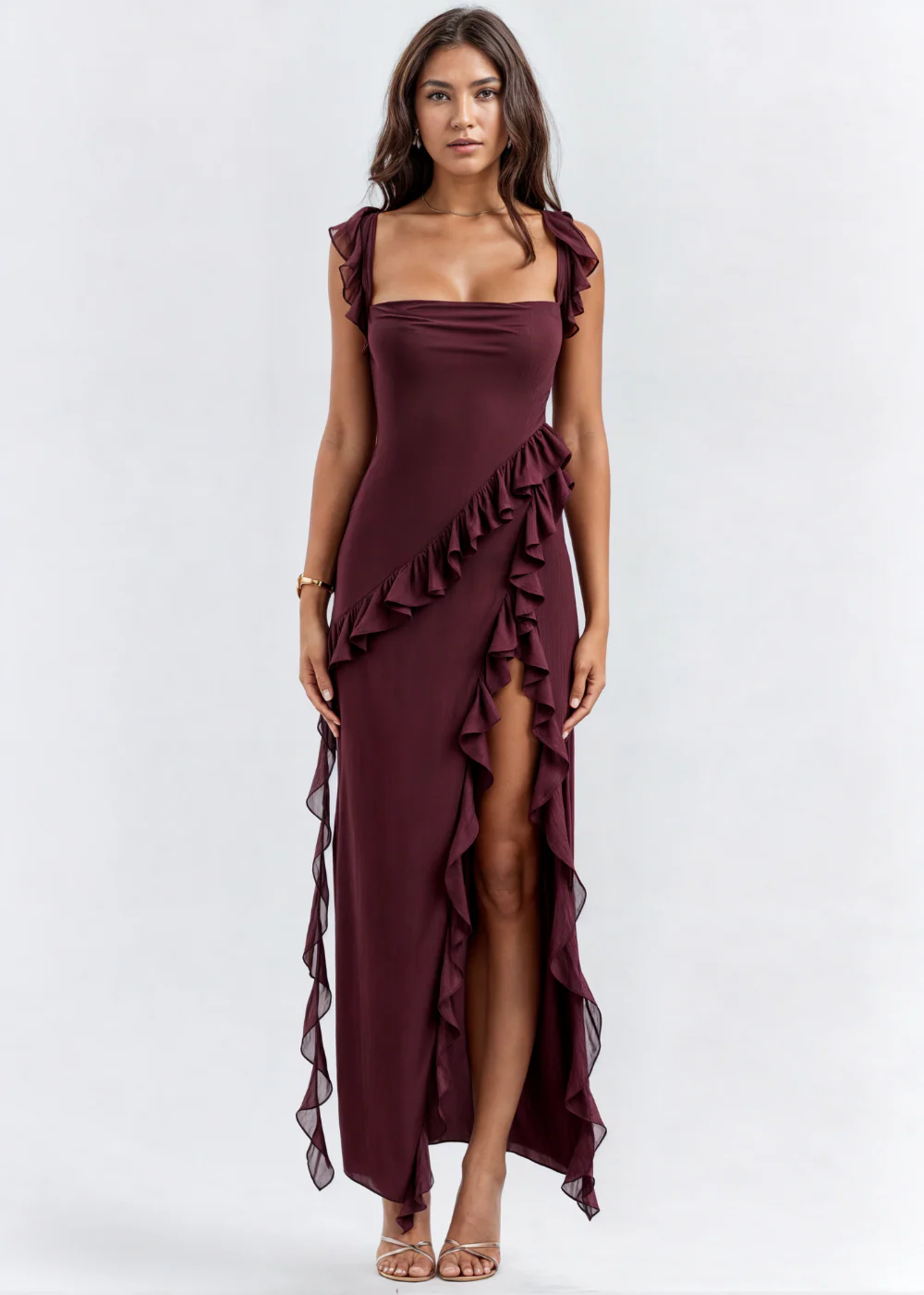 Sofia | Elegantes Kleid mit offenem Beinschlitz - Image 2