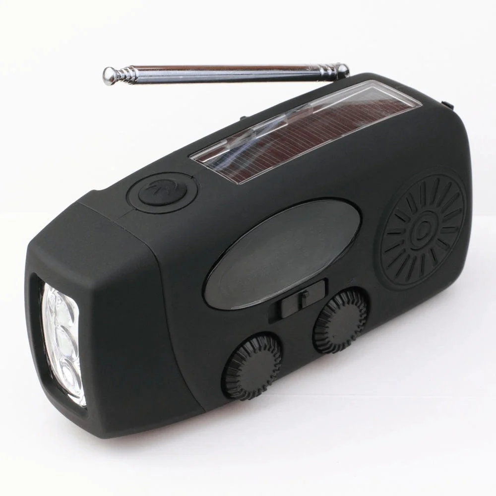SolarWave | Multifunktionales Kurbelradio mit LED-Taschenlampe
