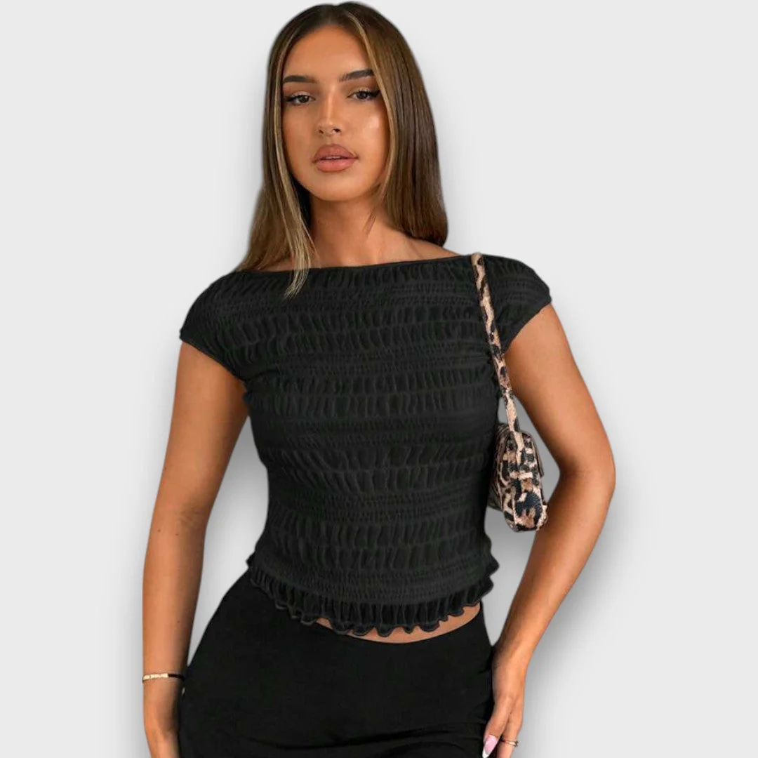 Solena – Strukturiertes Top mit verspieltem Charme - Image 2