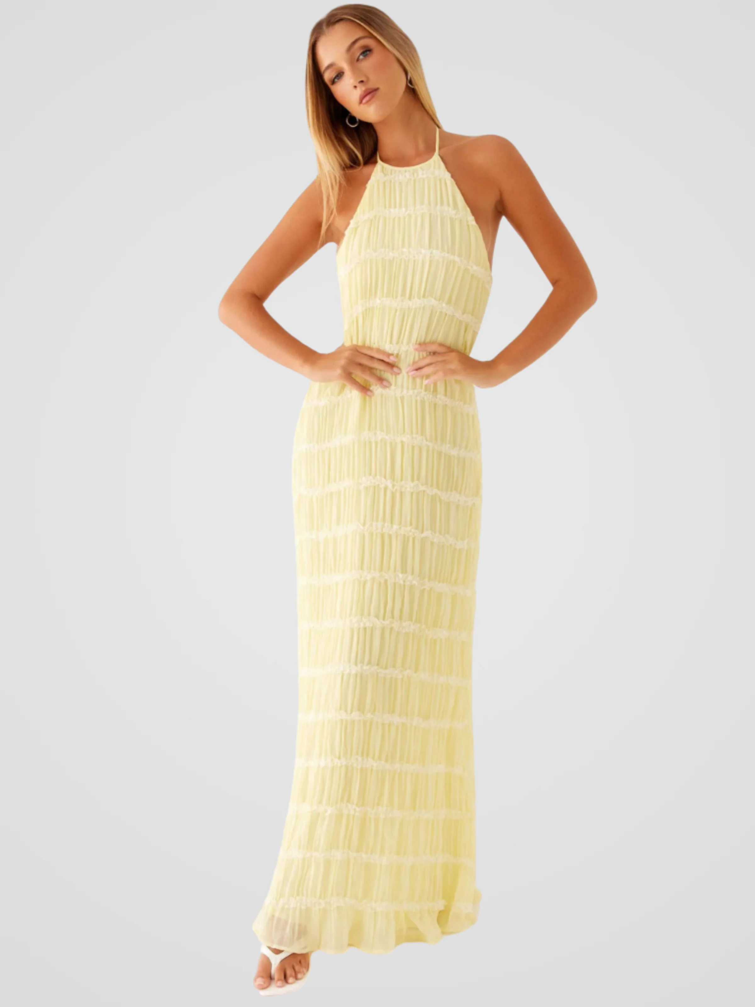 SOLÈNE TEXTURE MAXIKLEID - Image 8