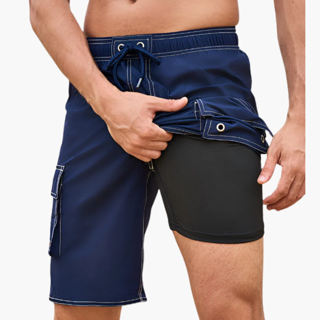 Sommer-Shorts - Herren 2-in-1 Stretchshorts mit Innenslip - Image 4