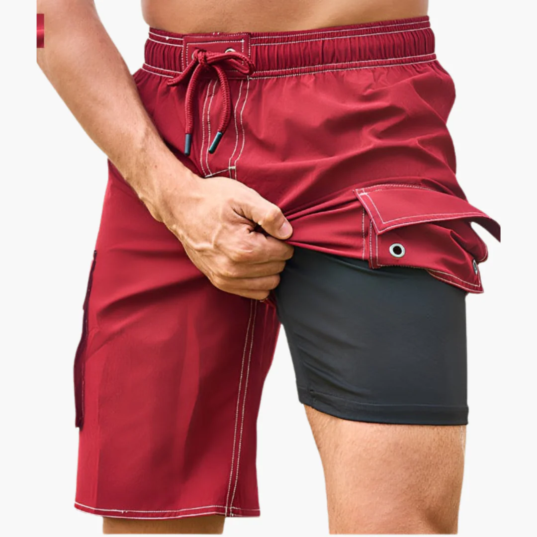 Sommer-Shorts - Herren 2-in-1 Stretchshorts mit Innenslip - Image 5
