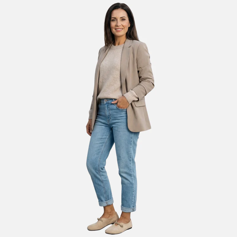 Rosa | Damen Sommer Suede Loafer Seildetail – Wildleder Slipper Sommer Damen