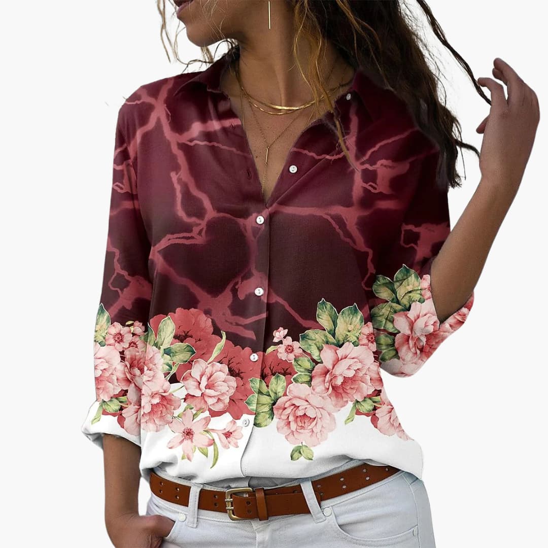 Sommer Top für Damen mit Blumenprint - Lässig & Modern - Image 6