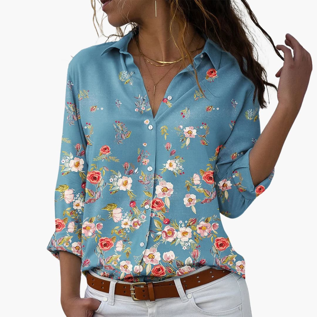 Sommer Top für Damen mit Blumenprint - Lässig & Modern - Image 8