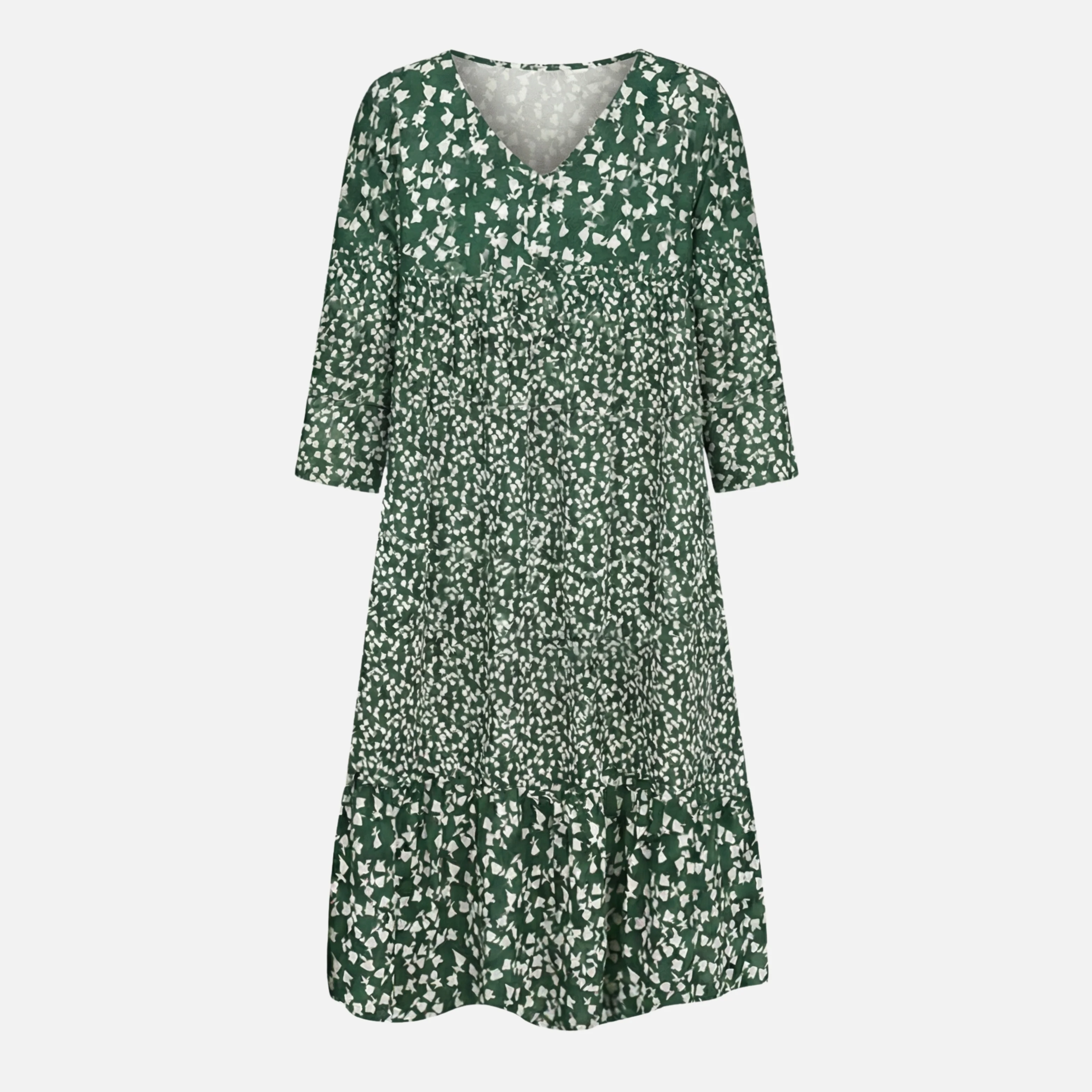 Anika | Damen Sommerliches Midi Kleid Floral V-Ausschnitt – Florales Midi Sommer - Image 9