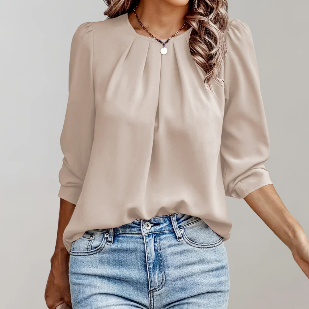 Sophia | Stilvolle Spitzen Puffärmel Bluse