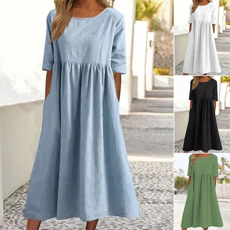 Sophie - Leinen- und Baumwollkleid - Image 3