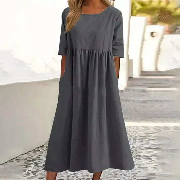 Sophie - Leinen- und Baumwollkleid - Image 5