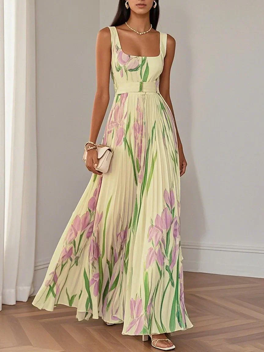 Sophie™ | Luxuriöses plissiertes Maxikleid mit Blumenmuster - Image 7