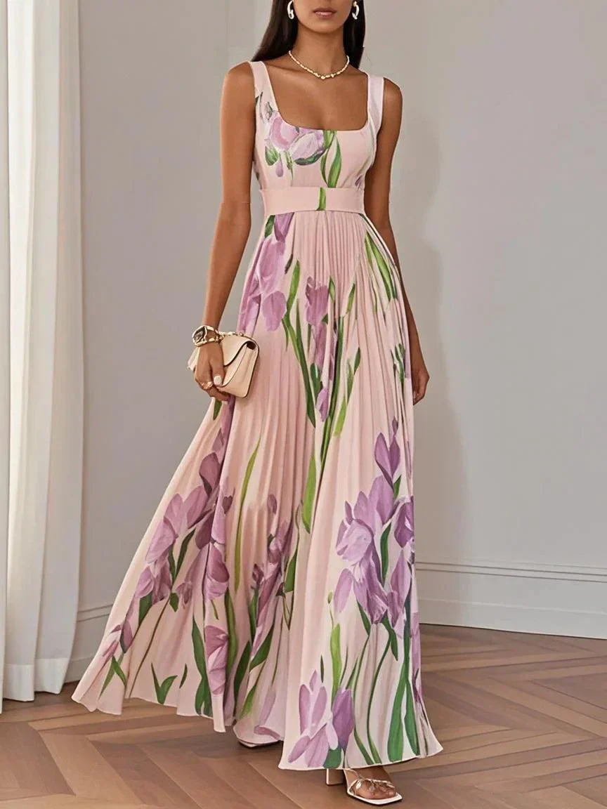 Sophie™ | Luxuriöses plissiertes Maxikleid mit Blumenmuster - Image 8
