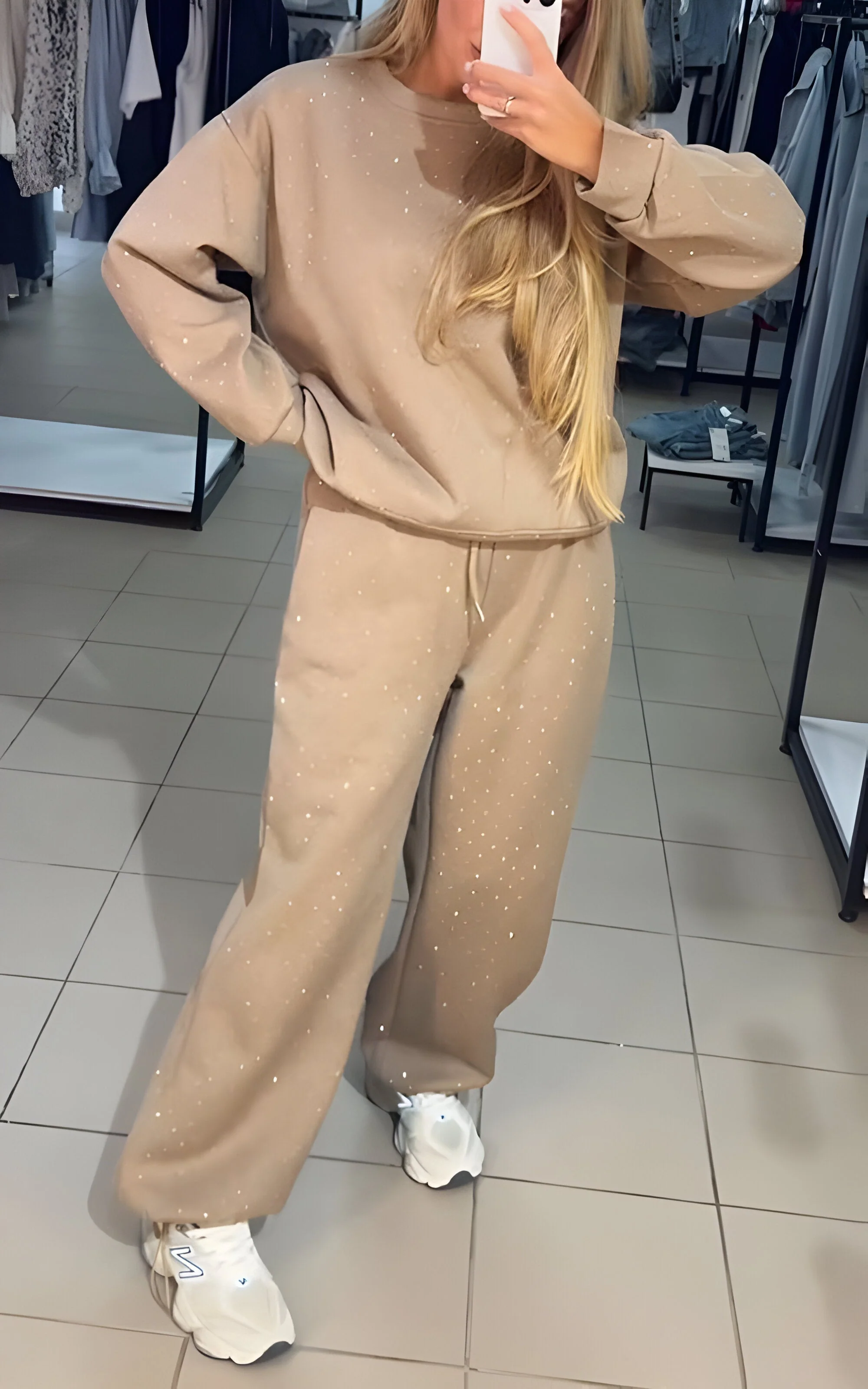 Sparkora™ - Lässiges Sweatshirt- und Hosen-Set mit Diamantdetails - Image 3
