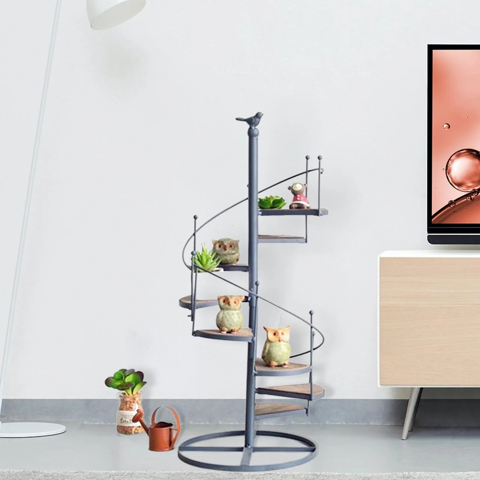 SpiraBloom Gestufter Pflanzenständer – Eleganter spiralförmiger Pflanzenständer für Balkon- und Gartenanlagen - Image 4